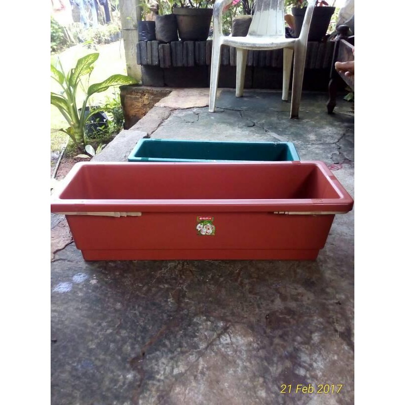PREMIUM jual pot persegi panjang pot plastik