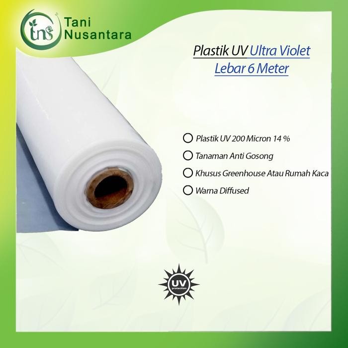 PREMIUM Plastik UV (Ultra Violet) Tanaman 200 Micron 14% Lebar 6 Meter x 10 Meter
