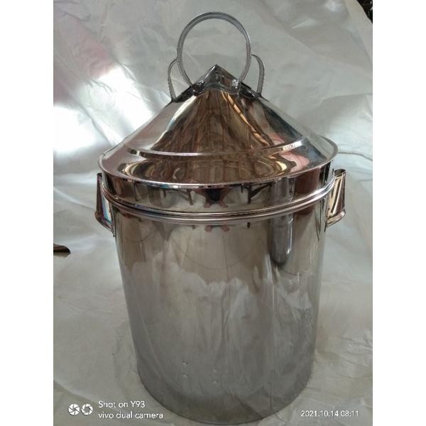 PREMIUM Dandang Kukus / sablukan Nasi 8kg 10 KG Stainlees