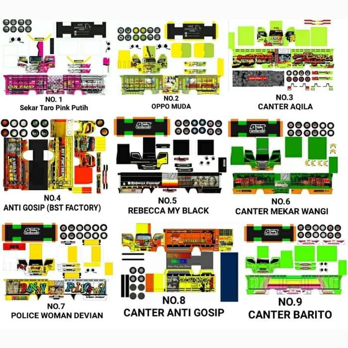 PREMIUM Ready  Lembaran Papercraft Truk Canter Mboisss Skala 1:50