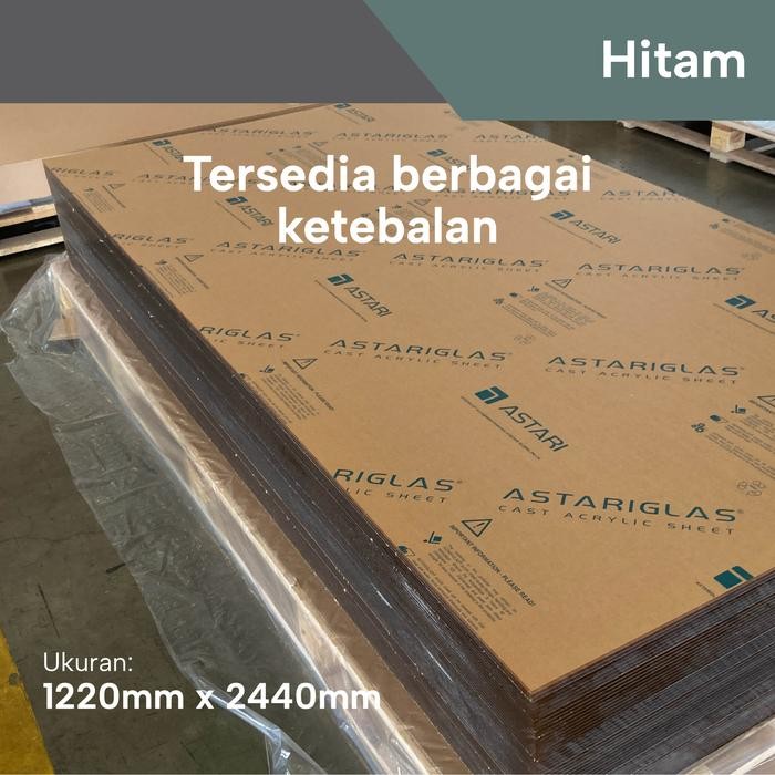 PREMIUM Akrilik lembaran Hitam 2mm,3mm,5mm 122x244 ASTARIGLAS CAST
