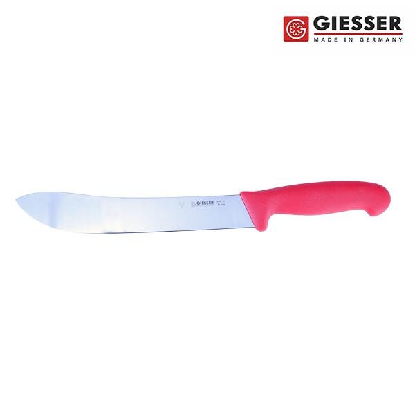 (Expert) GIESSER BUTCHER'S KNIFE WIDE TIP 24CM - RED HANDLE