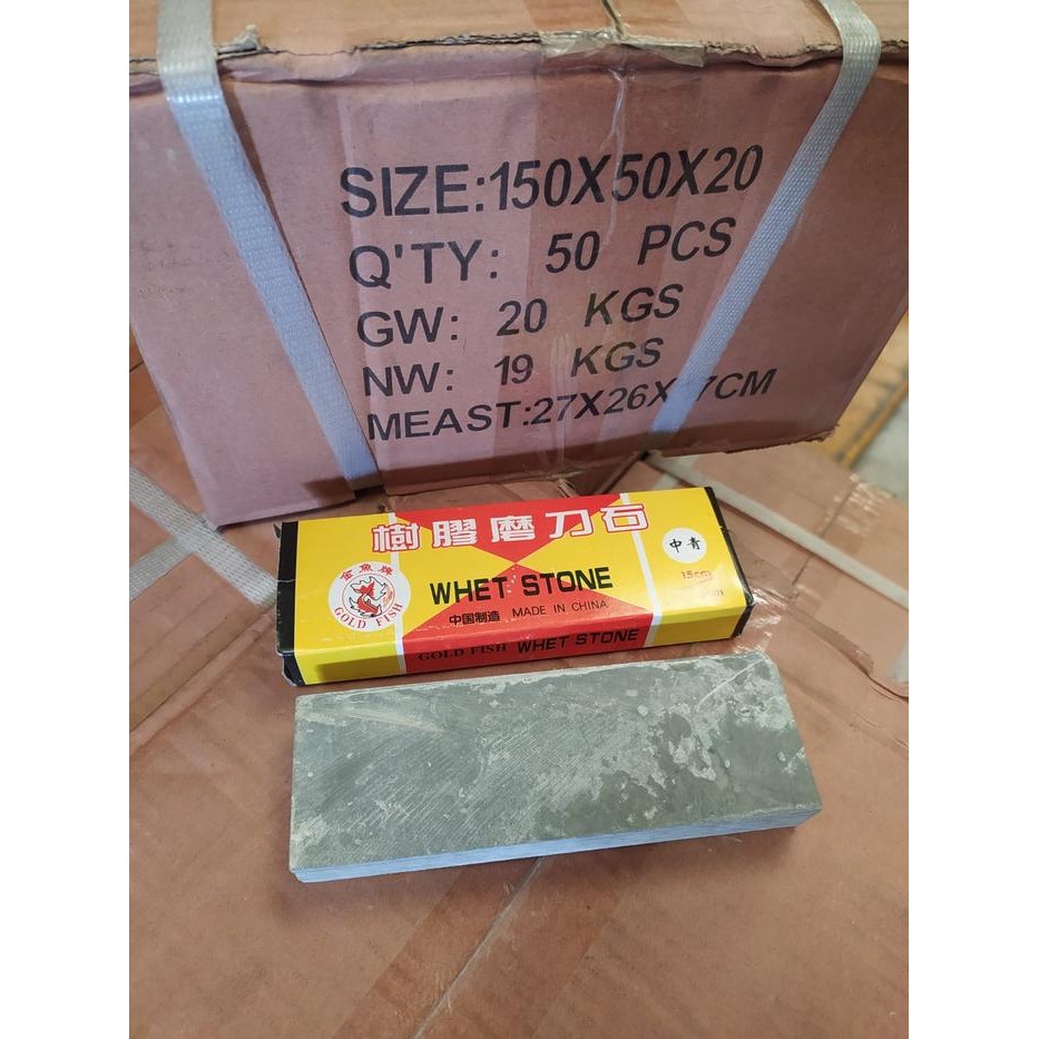 (Expert) Batu Asah Gemston Alam / Batu Gosok Alam 6" inch Goldfish