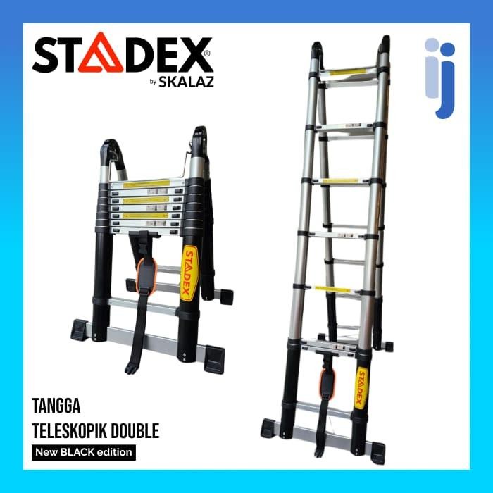 Tangga Teleskopik Double STADEX by Skalaz Aluminium