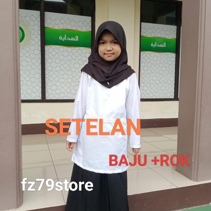 (Expert) baju SETELAN sekolah hitam putih anak perempuan SD/TPA