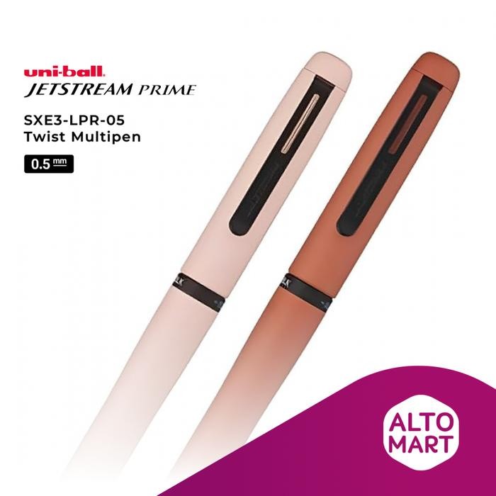 

UniBall Jetstream Prime 3-Color Retractable Twist Ballpoint Pen 0.5 mm Pulpen Multi Pen Multipen Uni