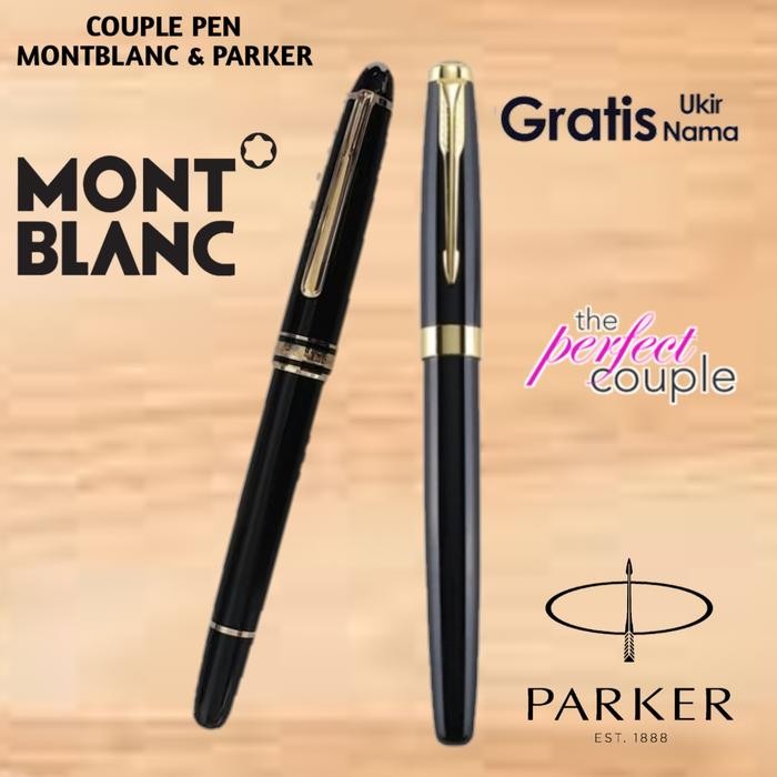 

Ballpoint Mewah Couple Pen Monblang & Parker Roller Ball Sign Pen Gratis Grafir Nama Dan Box Bludru