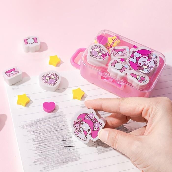 

TOKKADO Sanrio Kuppo Penghapus Pensil Eraser Storage Luggage Tas Koper Anak Sekolah Karakter Lucu