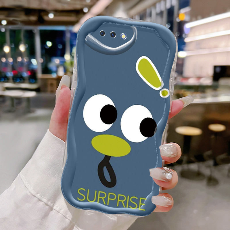 Casing Hp Untuk OPPO A5 A3s A12E Realme C1 Case Casing Kasus Emoji tas HP Kesing Seluler Silikon Cre