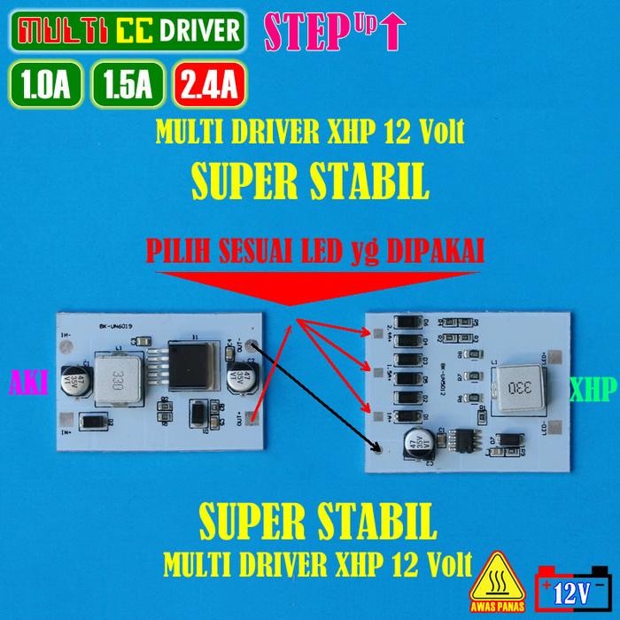 MULTI 2.4A 1.5A 1A DRIVER LED 12V XHP35 XHP 50 70 DAKAR DC STEP UP AKI