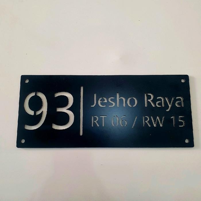 NOMOR RUMAH PAPAN NAMA RUMAH PLAT NAMA RUMAH MINIMALIS ESTETIK 15X40CM