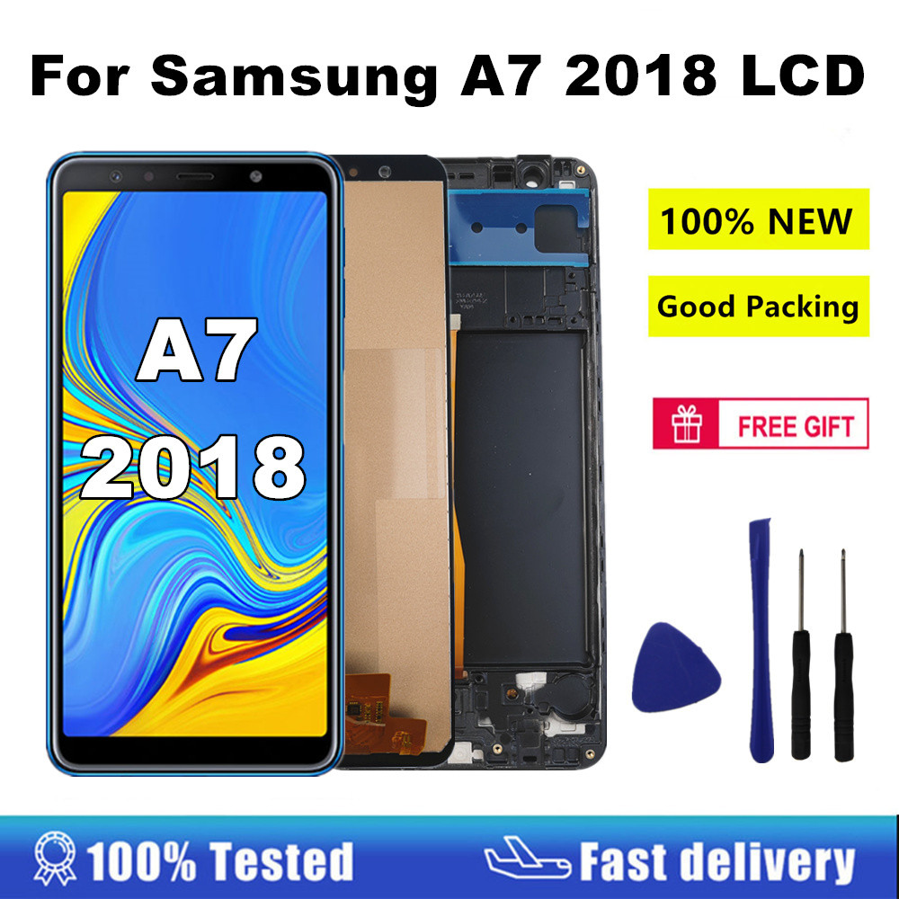 A750 Display Screen Amoled For Samsung Galaxy A7 2018 A750 A750F Lcd Display Touch Screen Digitizer
