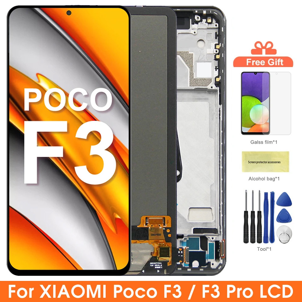 6.67" Super Amoled Poco F3 Display Screen, For Xiaomi Poco F3 M2012K11Ag Lcd Display Digital Touch