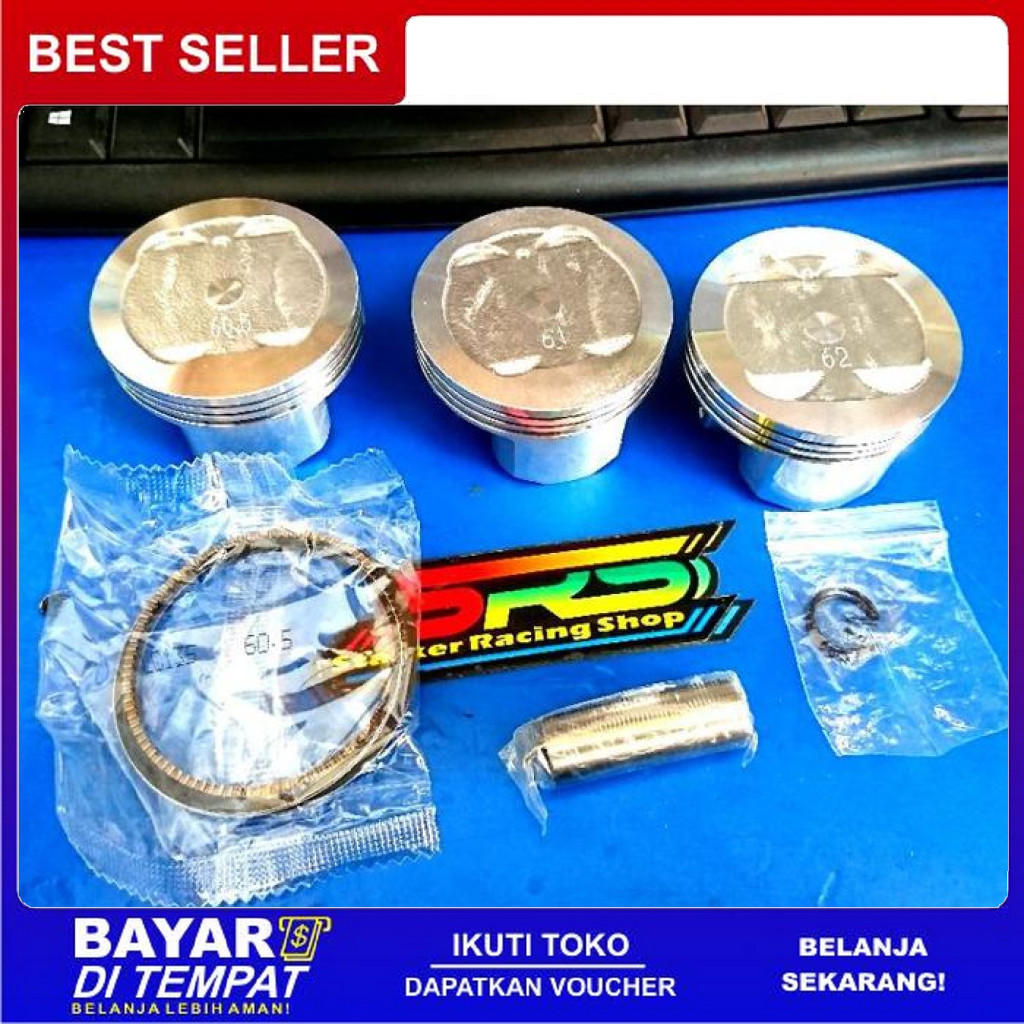 FREE ONGKIR PISTON SEHER MX VIXION NMAX AEROX 60 60,5 61 62 63 64 65 66 68 BISA COD