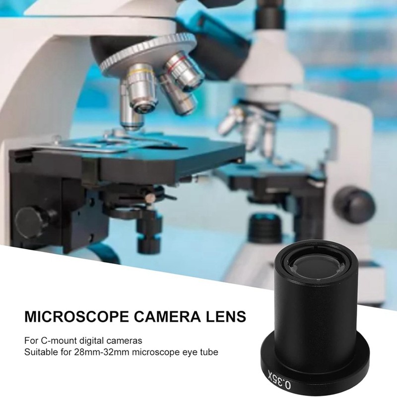 Microscope Eyepiece 0.5X C Mount Microscope Camera Adapter Lens 28Mm For Industry Microscope Camera