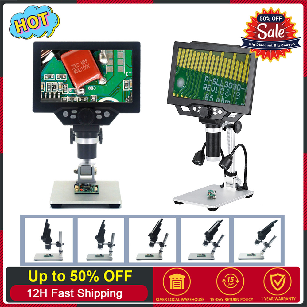 G1600 1600X 9" G1200 1200X 7" Digital Microscope Camera Video Electronic Microscopes Digital