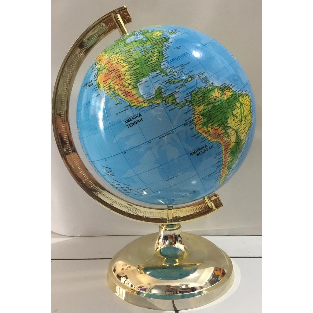 

Globe Bola Dunia Tatakan crom Keemasan