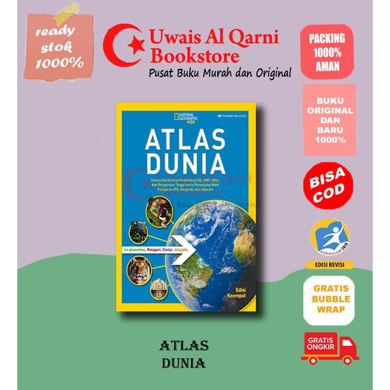 

PROMO! BEST SELLER ORIGINAL ATLAS DUNIA EDISI 4 - NG KIDS ERLANGGA