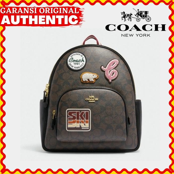 BEST SELLER Tas Ransel Coach Court Backpack In Signature Wanita Original Branded