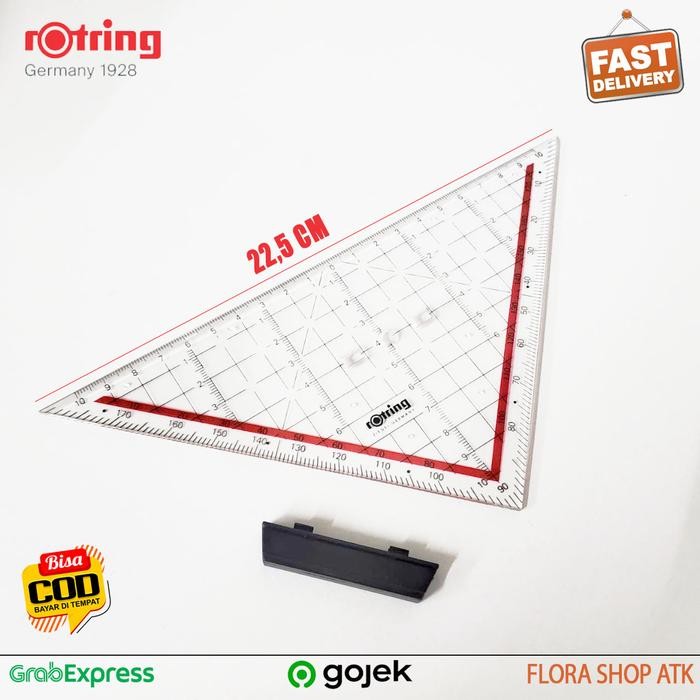 

Penggaris Segitiga 22 Cm Pegangan Rotring 22,5 Cm Penggaris Arsiktek