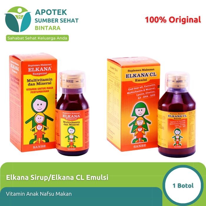 TOP" ELKANA SIRUP/ELKANA CL EMULSI - VITAMIN ANAK