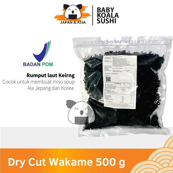 

DRY WAKAME Rumput Laut Kering 500 g Dried Cut Wakame .