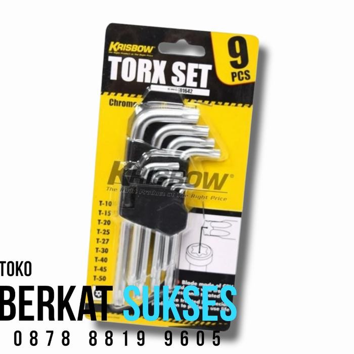 Kunci L Bintang S Set T10 - T50 Krisbow 0101642