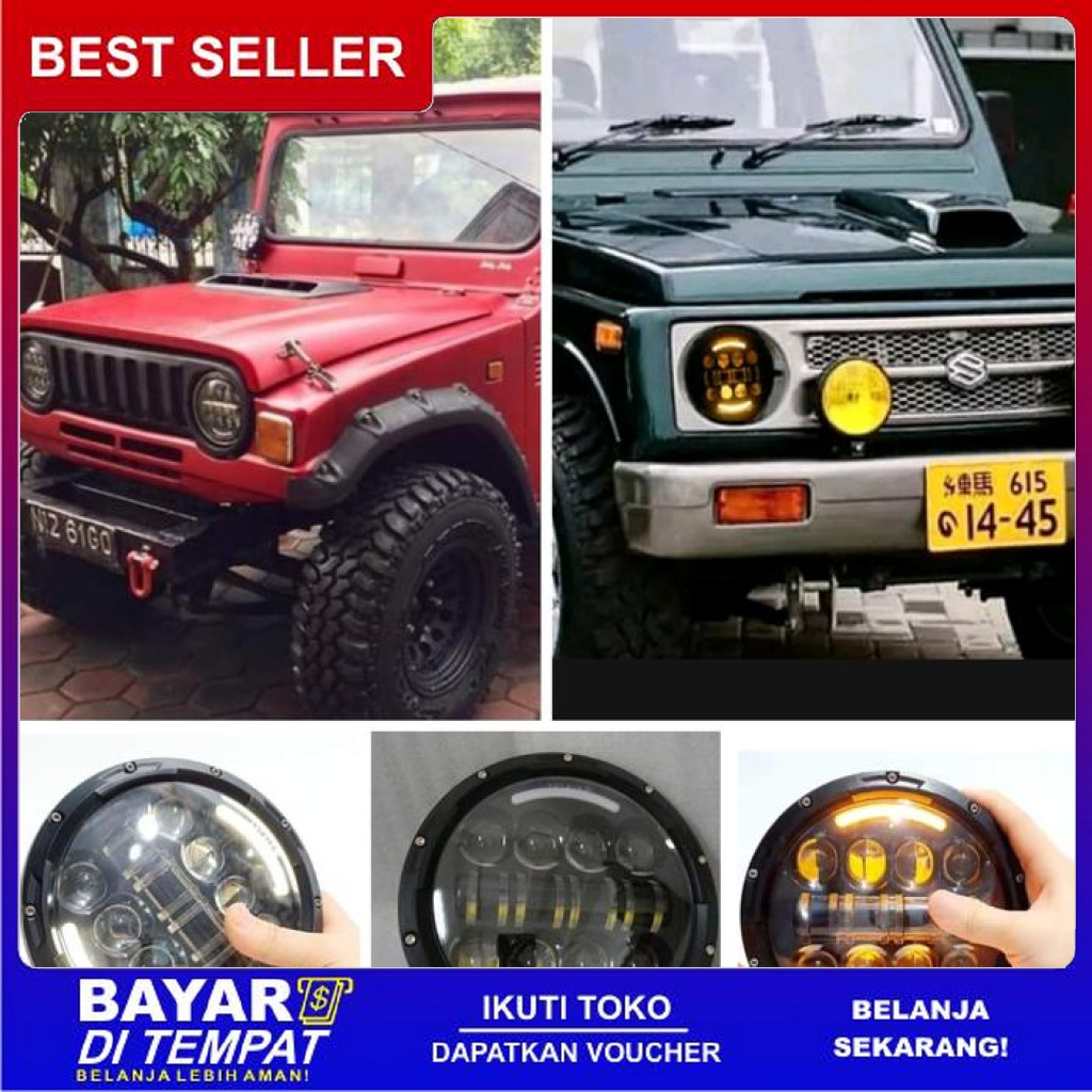 FREE ONGKIR DAYMAKER 120WATT JEEP JIMNY KATANA TAFT HARTOP CJ7 COROLLA KE 7INCH BISA COD
