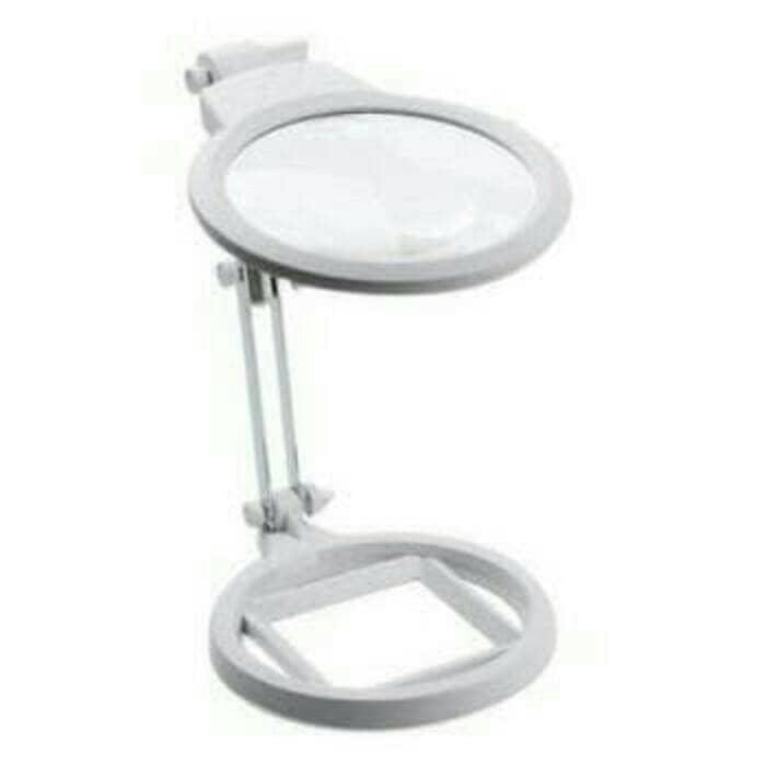 Foldable Magnifier/Kaca Duduk 6x Loupe + 2 LED