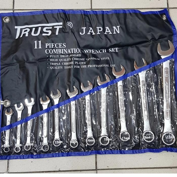 kunci ringpass combination spanner trust made in isi 11 pc