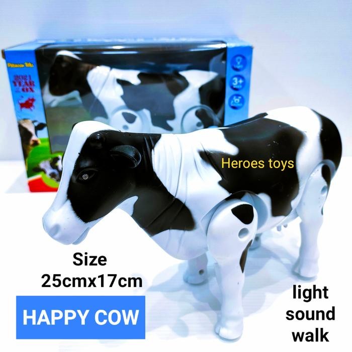 Mainan Anak Hewan Sapi Robot Sapi Jalan Bunyi Cow-Mainan Sapi