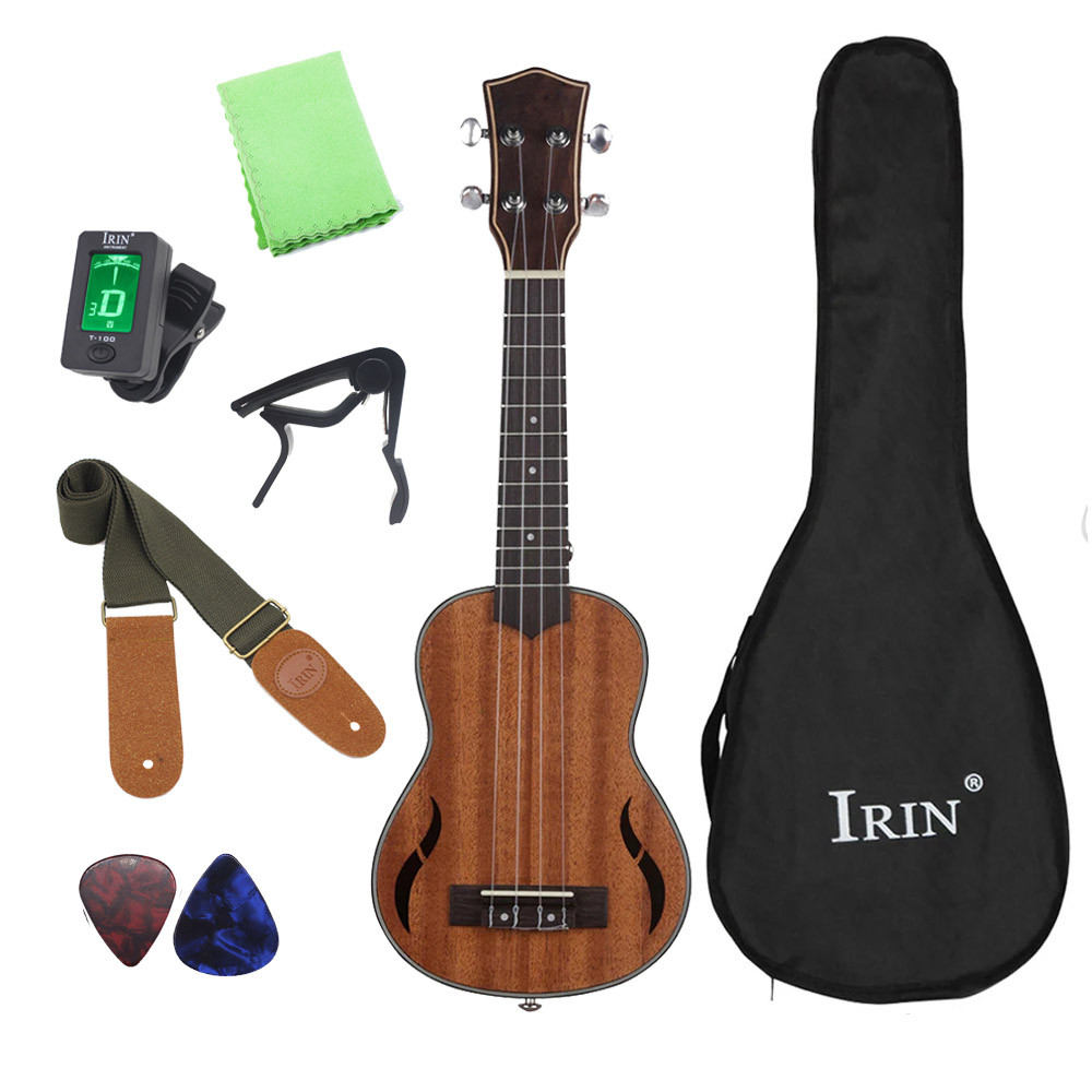 Ukulele 21 Inch Professional 4 Strings Guitar Mahogany Guitarra Ukulele with Case Tuner Capo Strap