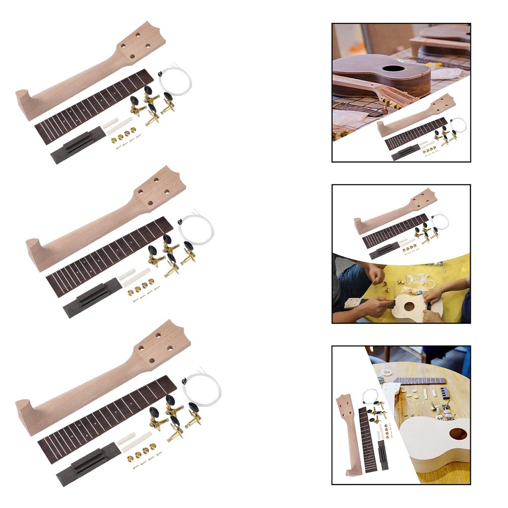 DIY Ukulele Kit with String Knob Bridge Musical Instrument Accessories Ukulele Building Kit for Boys