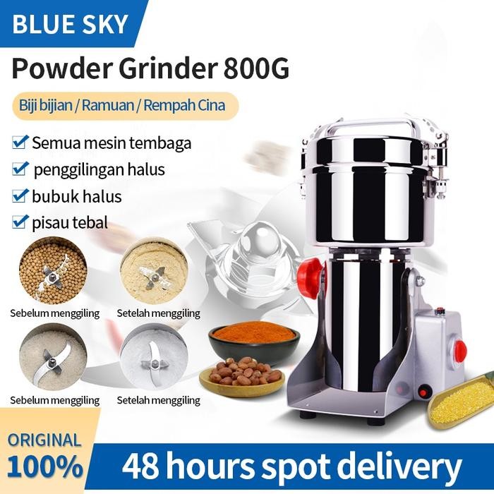 [Expert] BLUE SKY 800G Mesin bubuk/tepung Penggiling Gerinda Herbal Biji Kacang
