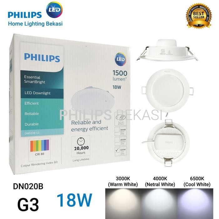 [Expert] Lampu Downlight Philips 18 Watt LED DN020B 7 inch