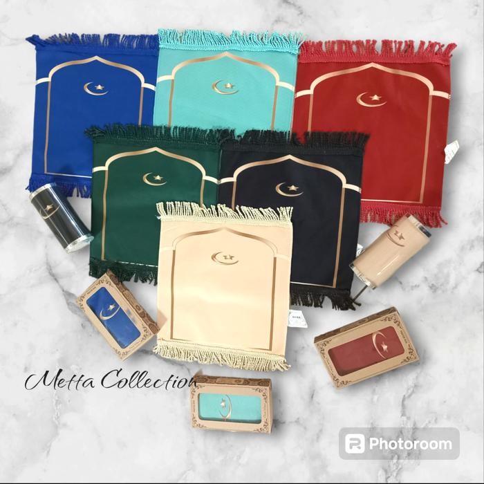 Sajadah Mini Suede Swede Kanebo Muka Persegi Kecil Tipis Lembut Travell Souvenir Haji Umroh