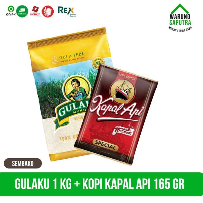

(Allthebest) Paket Hemat Gula Gulaku Kuning 1 kg + Kopi Kapal Api 165 g