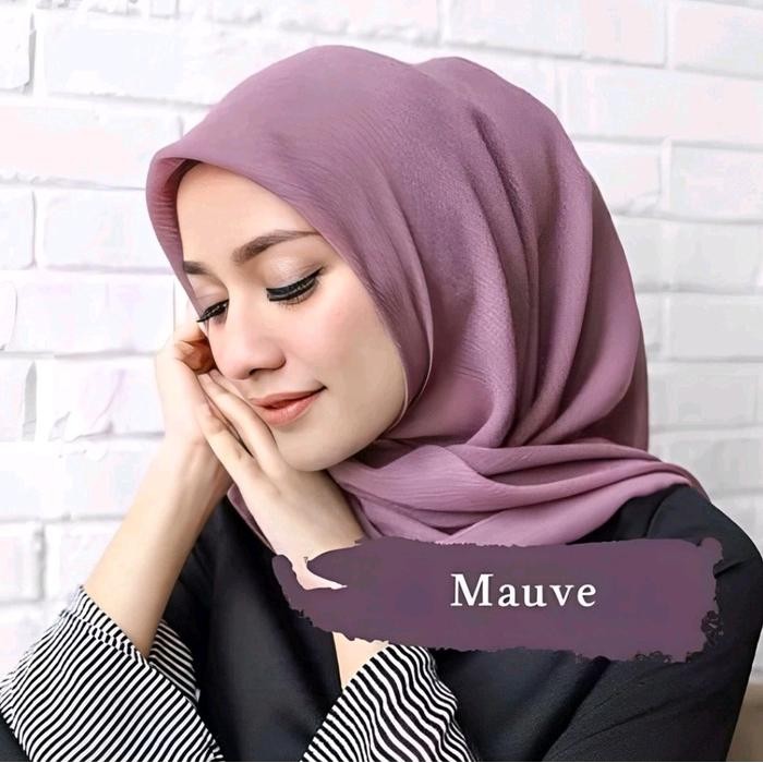 Krudung SegiEmpat Mauve Hijab Mauve Jilbab mauve /Taupe Krudung bella square ungu