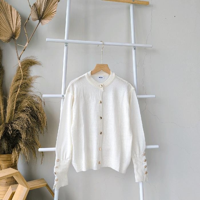 [CYC] Cardigan Basic Nara Outer L & XXL Jumbo Rajut Atasan Wanita Kancing Knitwear Casual Murah