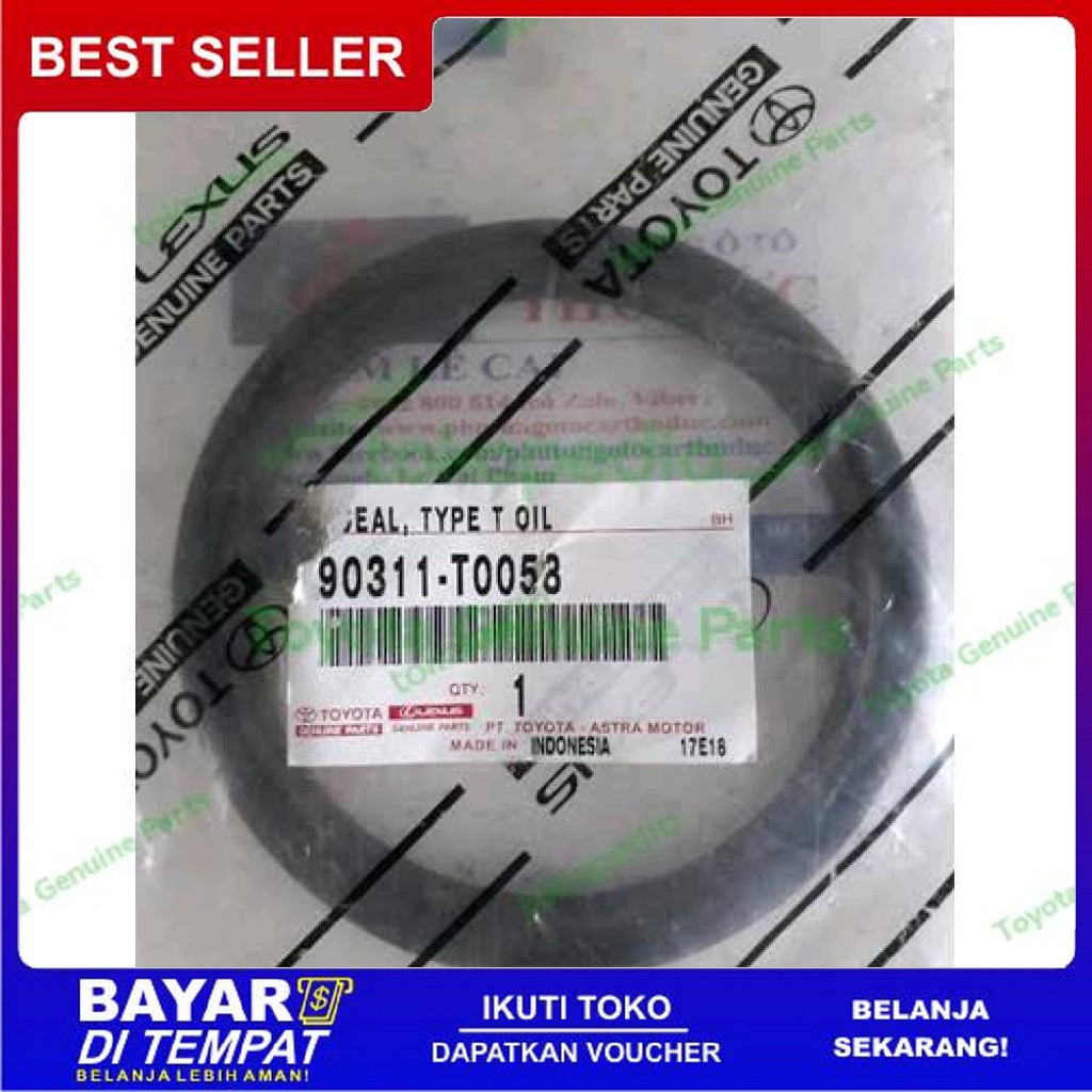 FREE ONGKIR SEAL KER AS BELAKANG INOVA,FORTUNER,HILUX ORI 90311-T0058 BISA COD