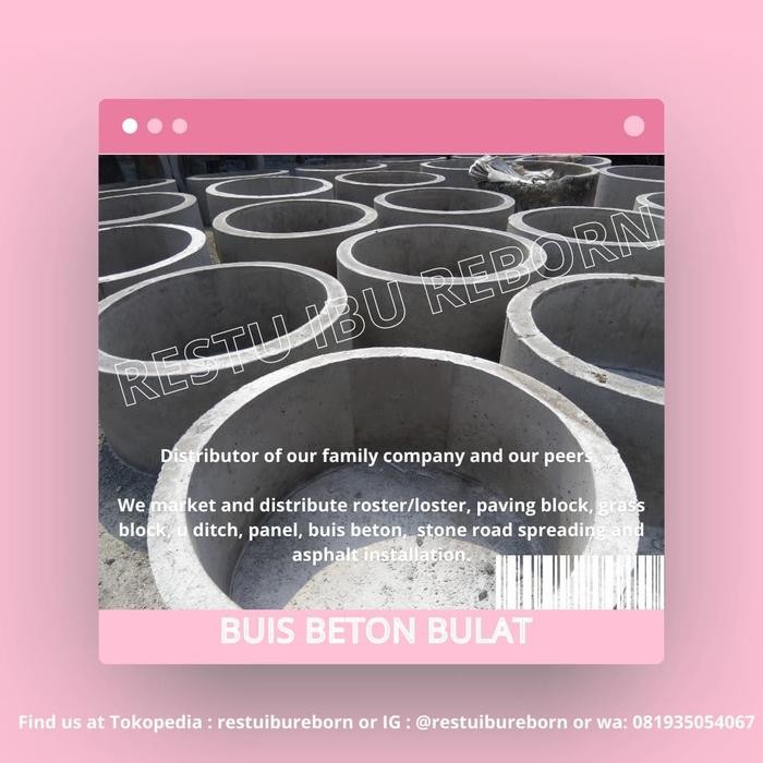 Best Seller Buis Beton Bulat Diameter 80 ( Gorong - Gorong / Saluran Air )