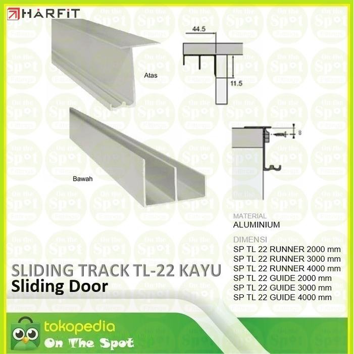 RODA PINTU LEMARI KAYU SLIDING GESER TOPLINE 22