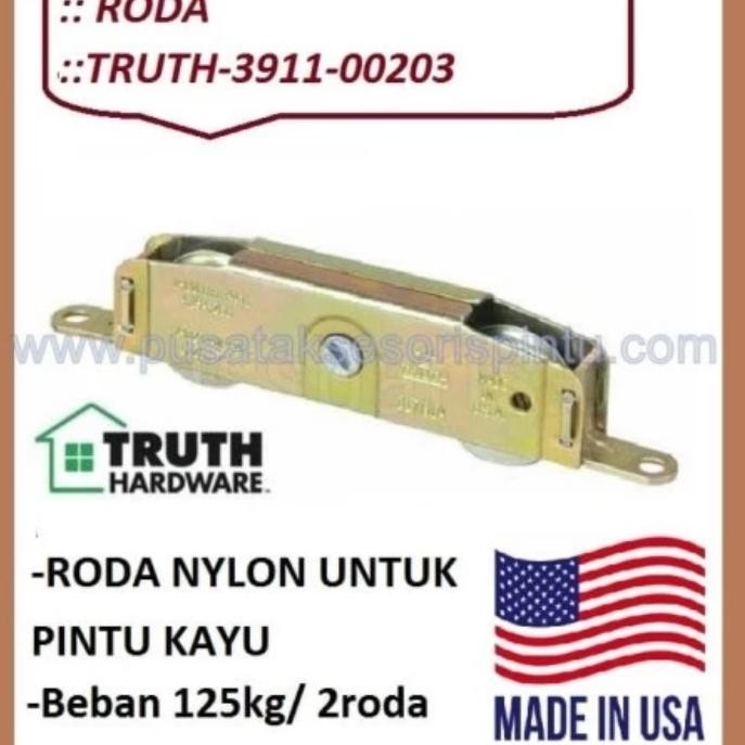 RODA SLIDING DOOR TRUTH 3911-00203 ( RODA NYLON UTK PINTU KAYU)