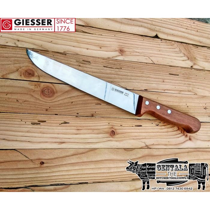 Pisau Giesser Butcher/Sembelih 21CM Bubinga Wood handle