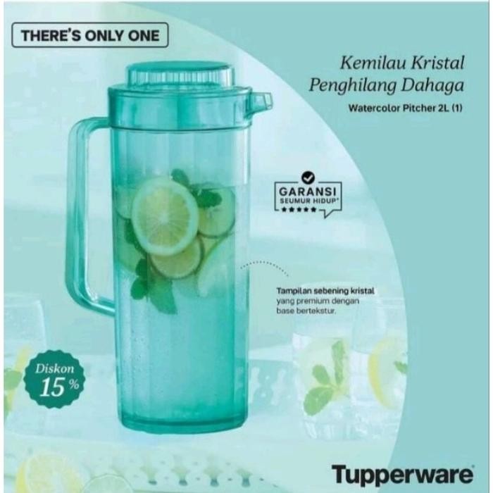 Pitcher (Teko Cystal) Tupperware Watercolor 2 Liter