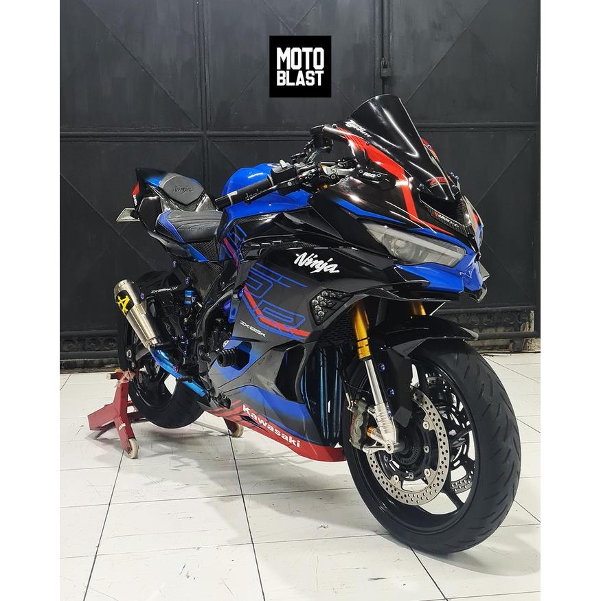 Decal Stiker Zx25R Blue Krt Custom Fullbody Motoblast