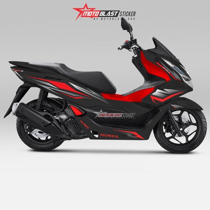 Decal Stiker Honda Pcx 160 Red Wings Tidak Full Motoblast