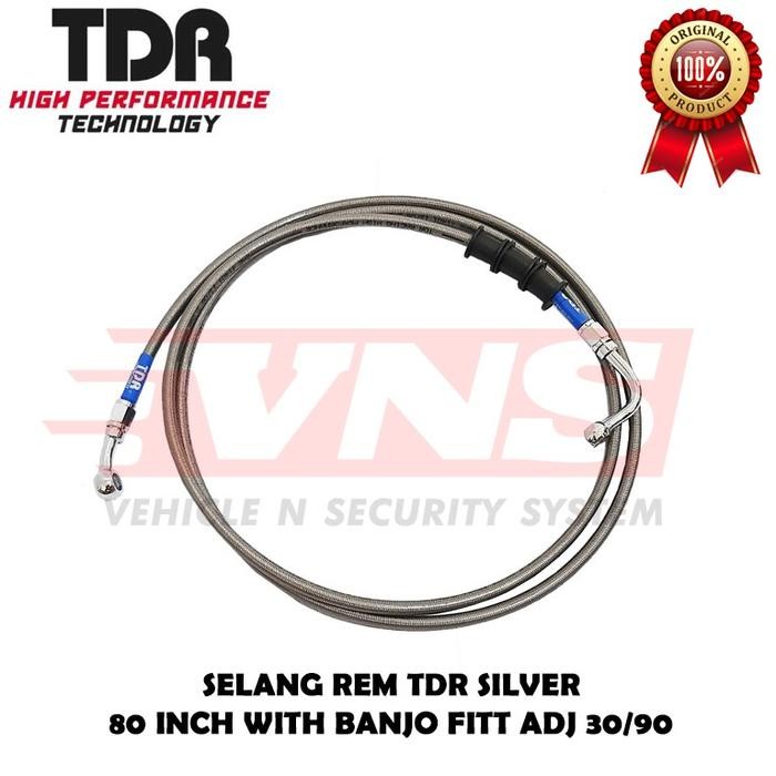 Selang Rem Tdr 80 Inch With Banjo Adj.3090 Silver