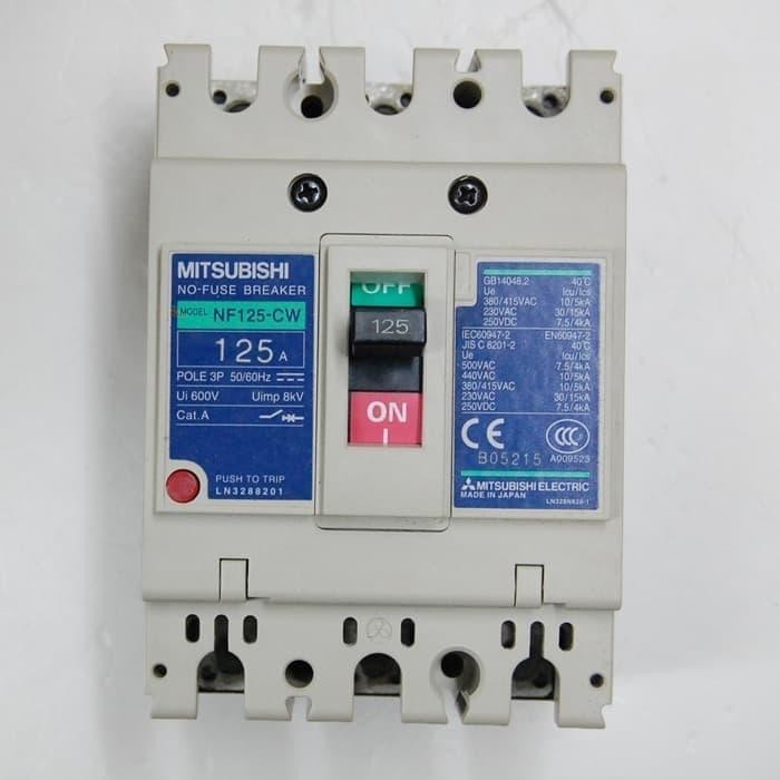 Berkualitas Nfb/Mccb Mitsubishi Nf125-Cw 100A 3P