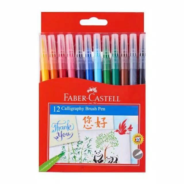 

HOT SALE! FABER CASTELL CALLIGRAPHY BRUSH PEN SPIDOL KUAS KALIGRAFI WARNA